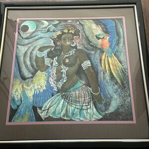 Zhou Ling "Image of the Tropics" Original Gouache - Signed
